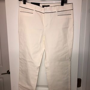 White /Black banana republic pants